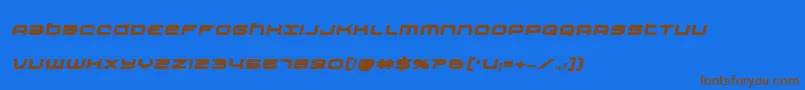 Шрифт Nextwaveboldital – коричневые шрифты на синем фоне