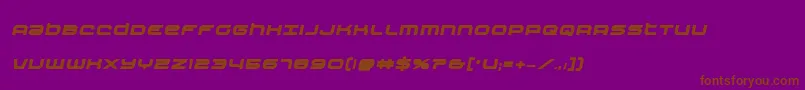 Nextwaveboldital-Schriftart – Braune Schriften auf violettem Hintergrund