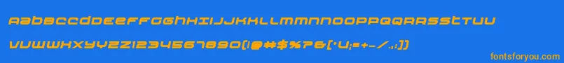 Шрифт Nextwaveboldital – оранжевые шрифты на синем фоне