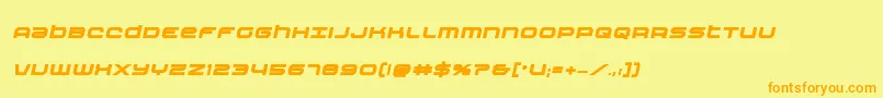 Nextwaveboldital Font – Orange Fonts on Yellow Background