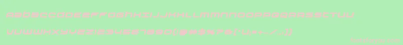 Nextwaveboldital-fontti – vaaleanpunaiset fontit vihreällä taustalla