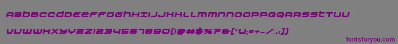 Шрифт Nextwaveboldital – фиолетовые шрифты на сером фоне