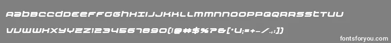 Nextwaveboldital Font – White Fonts on Gray Background