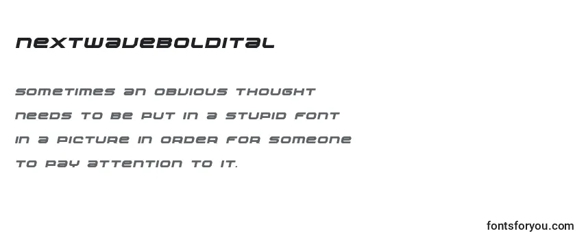 Nextwaveboldital-fontti