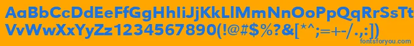 fuente Urwgrotesktmedwid – Fuentes Azules Sobre Fondo Naranja