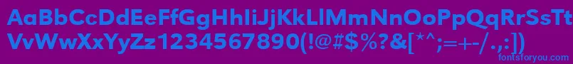 Urwgrotesktmedwid Font – Blue Fonts on Purple Background
