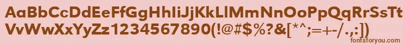 Urwgrotesktmedwid Font – Brown Fonts on Pink Background