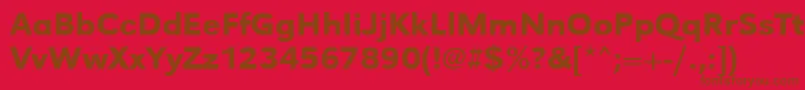 Urwgrotesktmedwid Font – Brown Fonts on Red Background