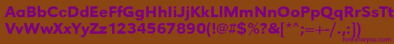 Urwgrotesktmedwid Font – Purple Fonts on Brown Background