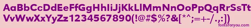 Urwgrotesktmedwid-Schriftart – Violette Schriften auf rosa Hintergrund