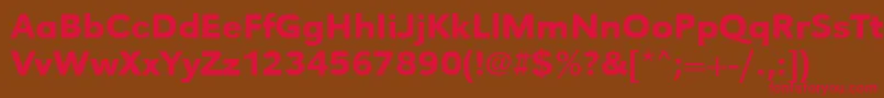Urwgrotesktmedwid Font – Red Fonts on Brown Background