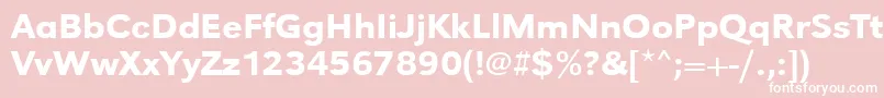 Urwgrotesktmedwid Font – White Fonts on Pink Background