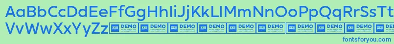 fuente XxiigeomdemoMedium – Fuentes Azules Sobre Fondo Verde