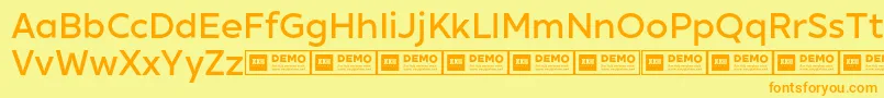 Подробнее о шрифте XxiigeomdemoMedium Шрифт XxiigeomdemoMedium – оранжевые шрифты на жёлтом фоне