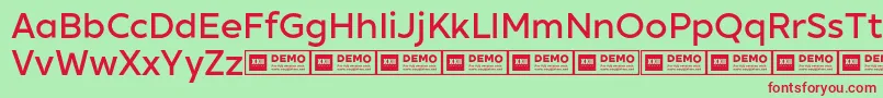 XxiigeomdemoMedium Font – Red Fonts on Green Background