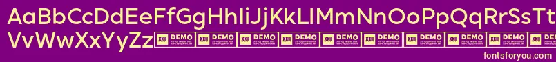 En savoir plus sur la police XxiigeomdemoMedium Police XxiigeomdemoMedium – polices jaunes sur fond violet