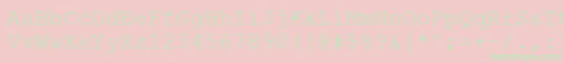 Courtierc Font – Green Fonts on Pink Background