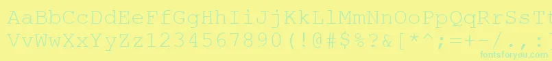 Шрифт Courtierc – зелёные шрифты на жёлтом фоне