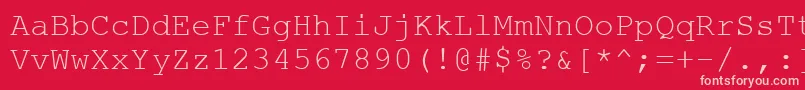 Courtierc Font – Pink Fonts on Red Background