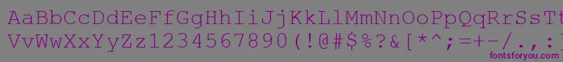 Courtierc Font – Purple Fonts on Gray Background