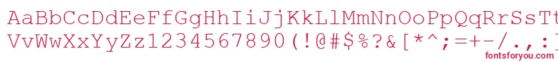 Courtierc-fontti – punaiset fontit valkoisella taustalla