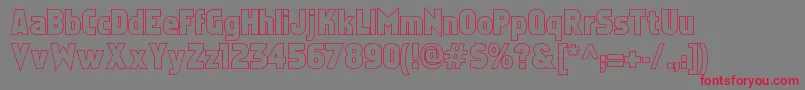 Faktosoutline Font – Red Fonts on Gray Background