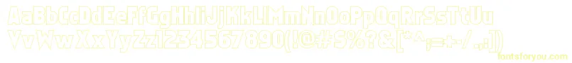 Faktosoutline Font – Yellow Fonts on White Background