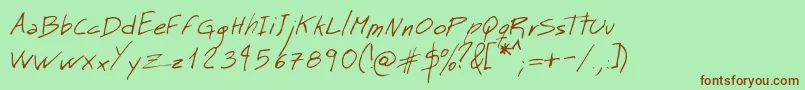 Mtmasn Font – Brown Fonts on Green Background