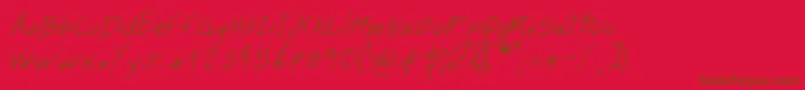 Mtmasn Font – Brown Fonts on Red Background