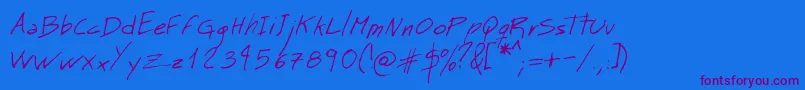 Mtmasn Font – Purple Fonts on Blue Background