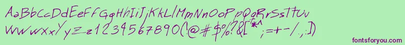 Mtmasn Font – Purple Fonts on Green Background