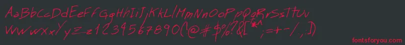 Mtmasn Font – Red Fonts on Black Background