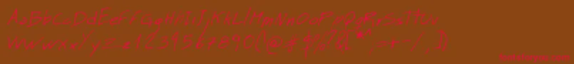 Mtmasn Font – Red Fonts on Brown Background