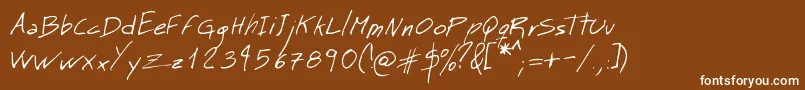 Mtmasn Font – White Fonts on Brown Background