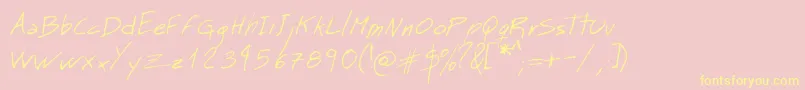 Mtmasn Font – Yellow Fonts on Pink Background