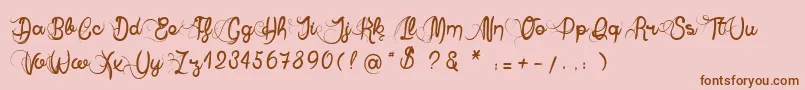 AnneExilum Font – Brown Fonts on Pink Background