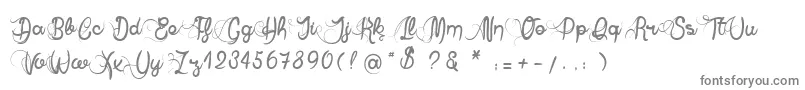 Шрифт AnneExilum – серые шрифты на белом фоне