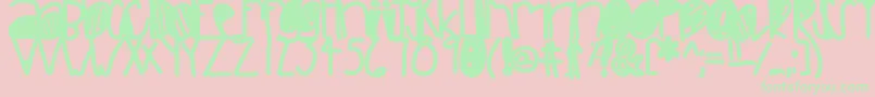 Bliss Font – Green Fonts on Pink Background