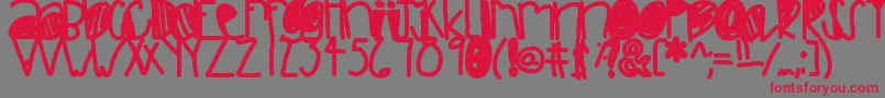 Bliss Font – Red Fonts on Gray Background