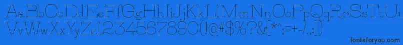 fuente JillsvilleRegular – Fuentes Negras Sobre Fondo Azul