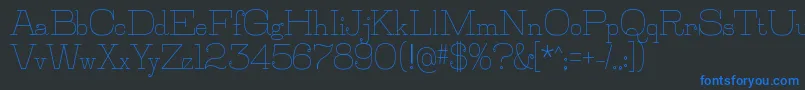 JillsvilleRegular Font – Blue Fonts on Black Background