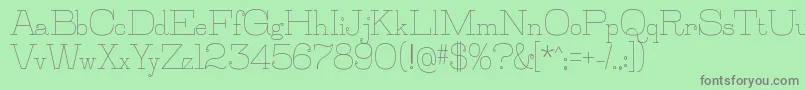 More about JillsvilleRegular Font JillsvilleRegular Font – Gray Fonts on Green Background