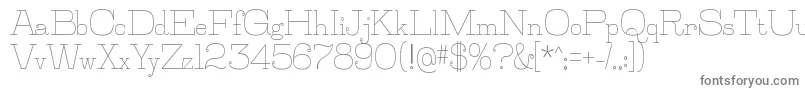 JillsvilleRegular Font – Gray Fonts on White Background