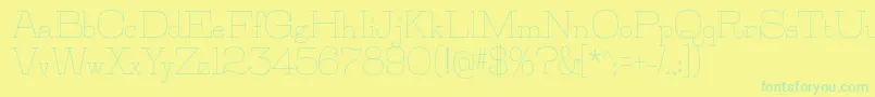 JillsvilleRegular Font – Green Fonts on Yellow Background