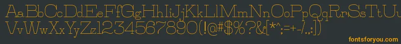 JillsvilleRegular Font – Orange Fonts on Black Background