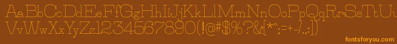 JillsvilleRegular Font – Orange Fonts on Brown Background