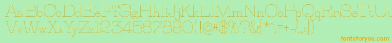 JillsvilleRegular Font – Orange Fonts on Green Background