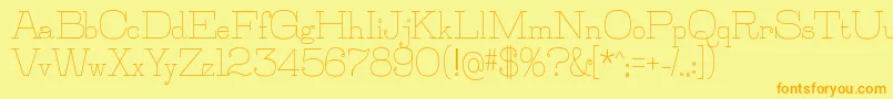 JillsvilleRegular Font – Orange Fonts on Yellow Background