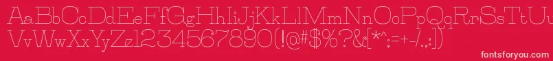JillsvilleRegular Font – Pink Fonts on Red Background
