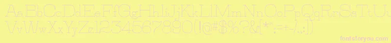 JillsvilleRegular Font – Pink Fonts on Yellow Background